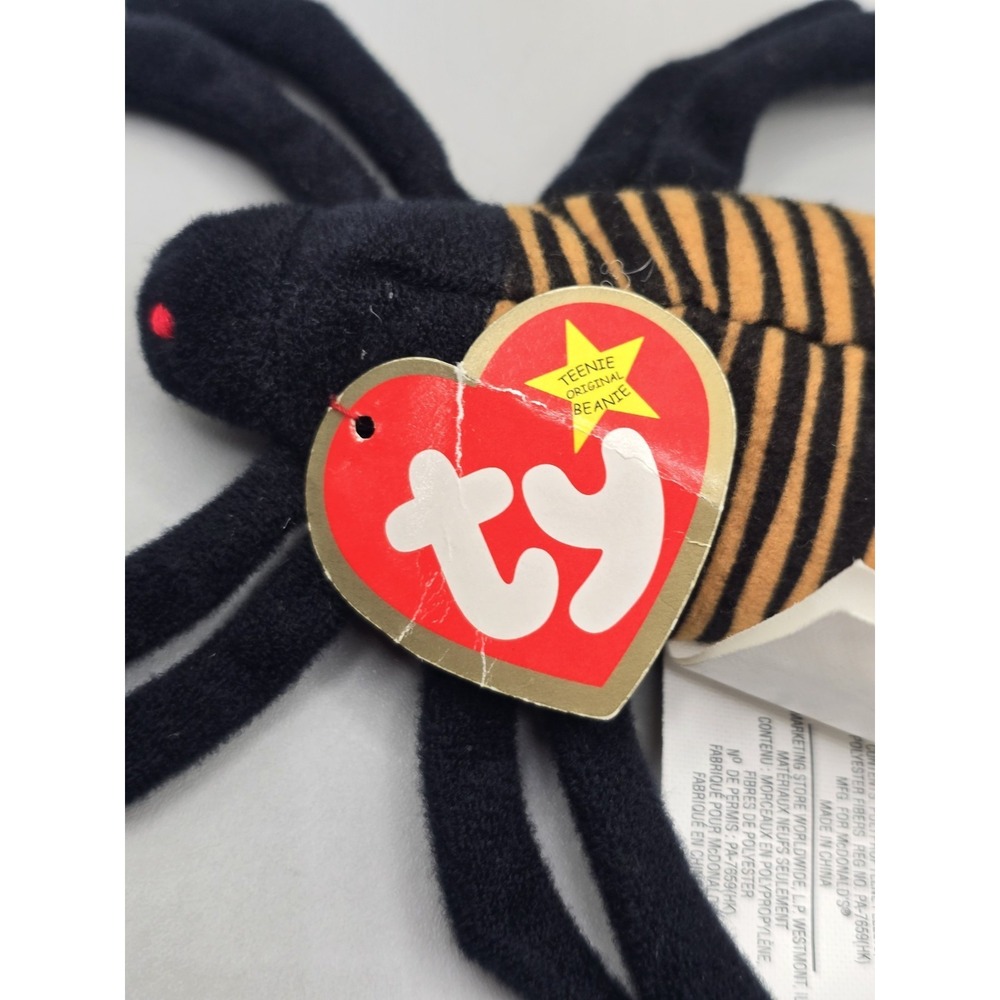 1999 ty Teenie Beanie Babies Spinner The Spider - Picture 5 of 9